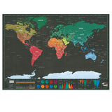 Luxury Edition Black Scrape World Map