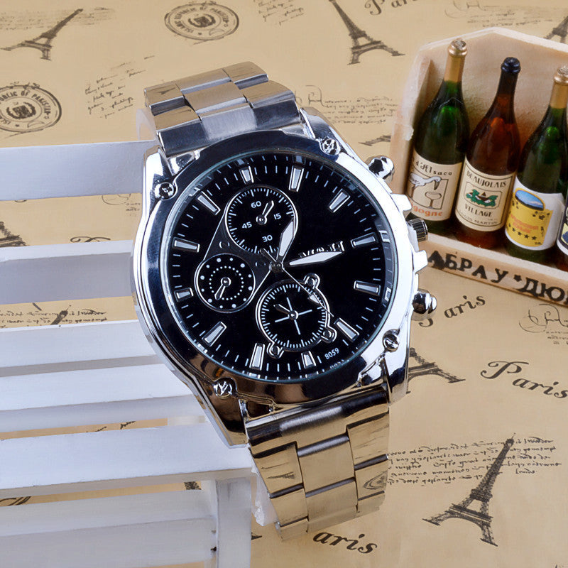 Business About Men Stainless Steel Band Machinery Sport Quartz Watch
